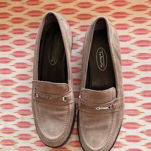 Talbots Taupe Suede Bit-Detail Loafers